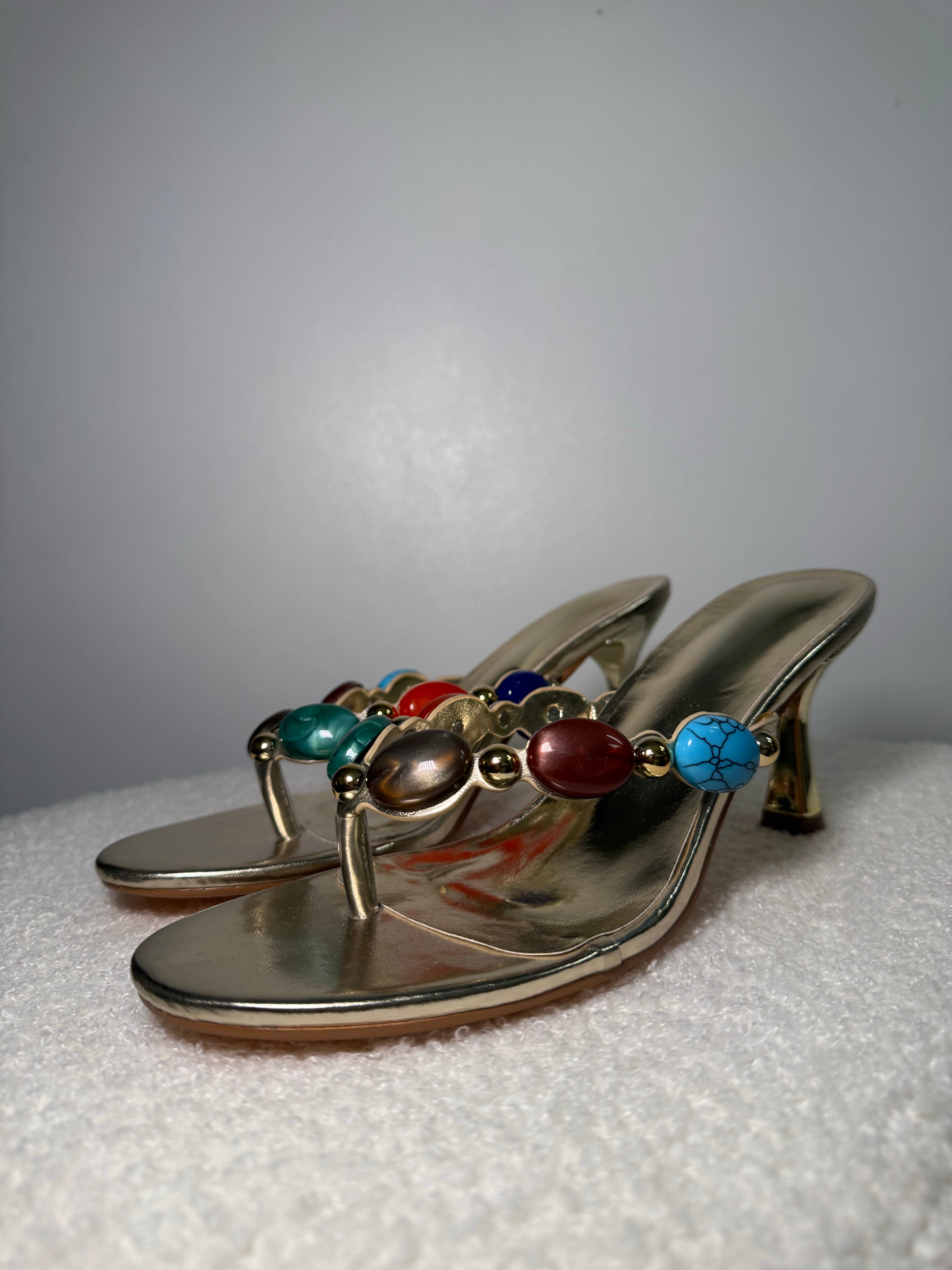Gemstone Gold Heels