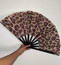 Leopard print fan
