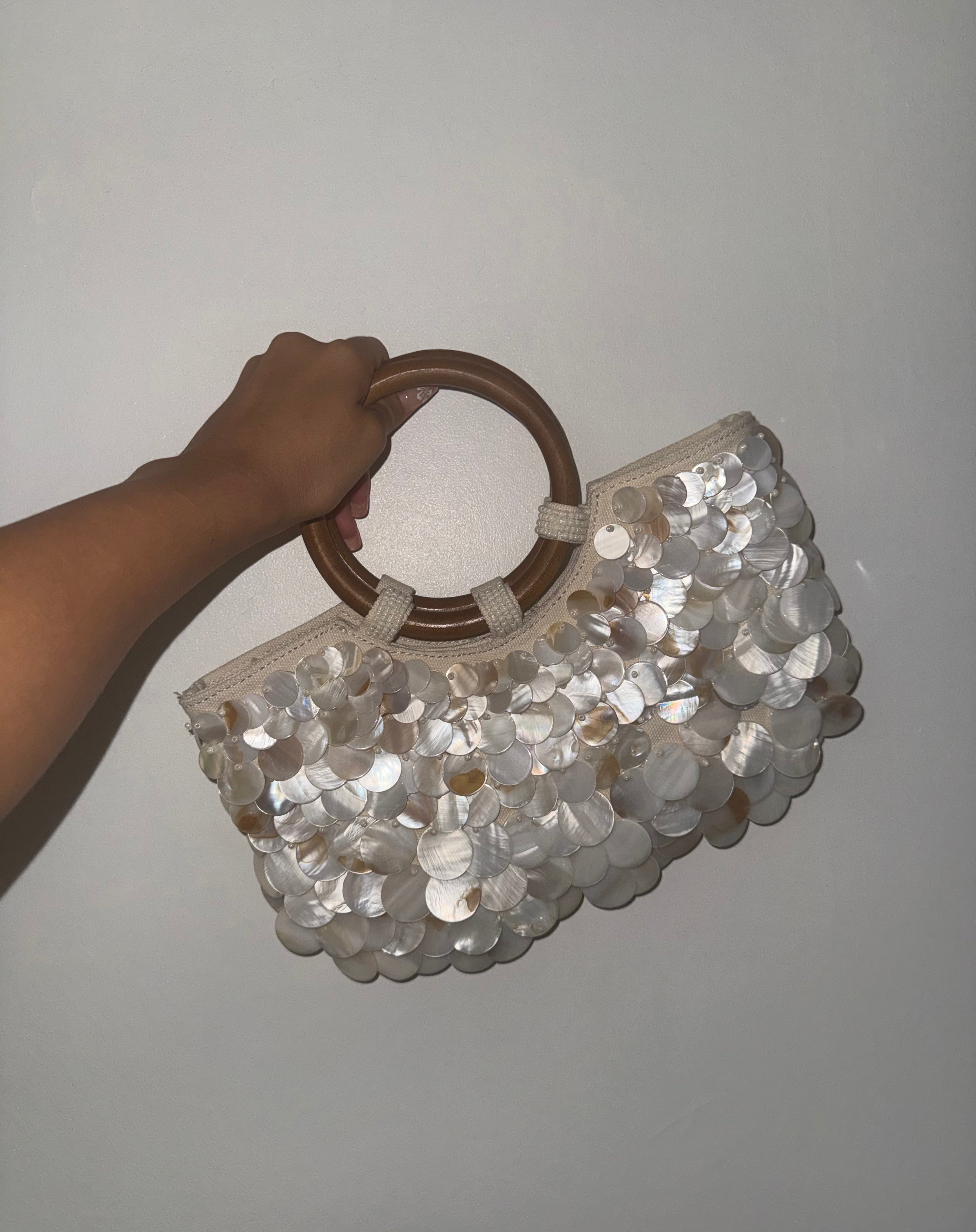 Shell inspired clutch bag